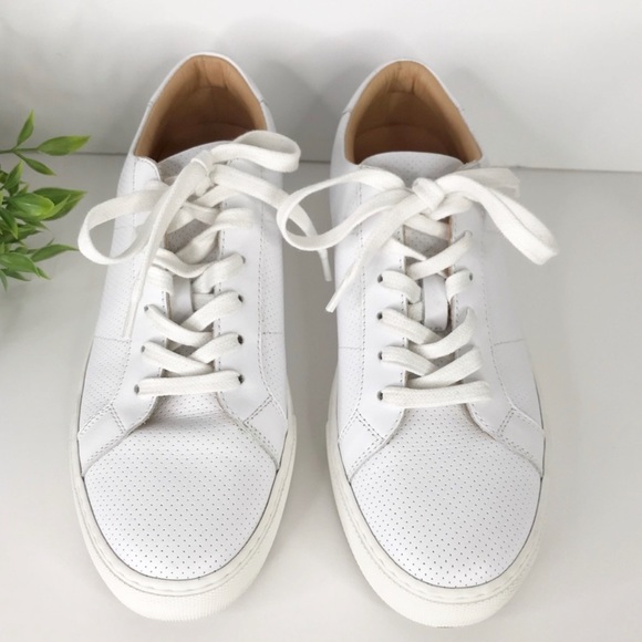 GREATS Perforated Royale Leather Blanco Sneakers 9 - Picture 4 of 7